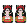 Frida Kahlo And Pink Flower Print Front Car Floor Mats