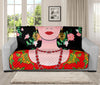 Frida Kahlo And Pink Flower Print Futon Protector