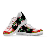 Frida Kahlo And Pink Flower Print White Sneakers