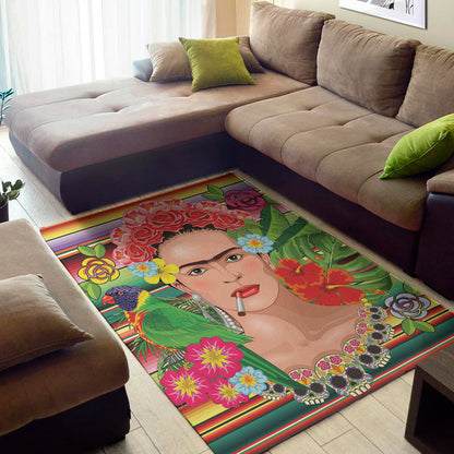 Frida Kahlo Serape Print Area Rug