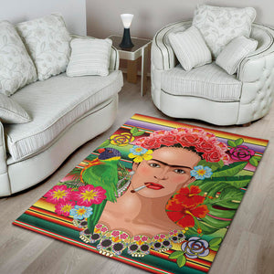 Frida Kahlo Serape Print Area Rug
