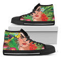 Frida Kahlo Serape Print Black High Top Sneakers