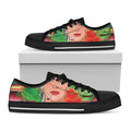 Frida Kahlo Serape Print Black Low Top Sneakers