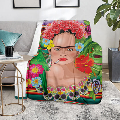 Frida Kahlo Serape Print Blanket