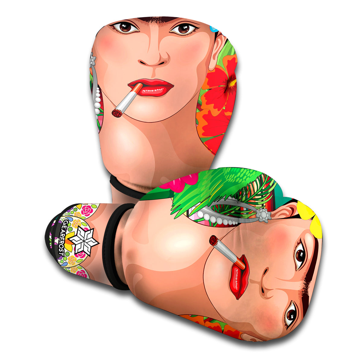 Frida Kahlo Serape Print Boxing Gloves