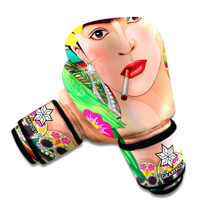 Frida Kahlo Serape Print Boxing Gloves