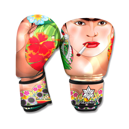 Frida Kahlo Serape Print Boxing Gloves