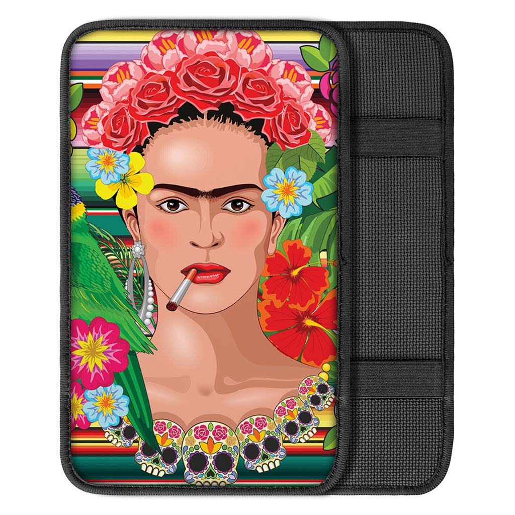 Frida Kahlo Serape Print Car Center Console Cover