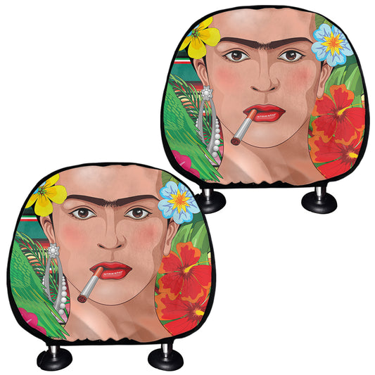 Frida Kahlo Serape Print Car Headrest Covers