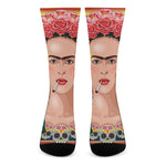 Frida Kahlo Serape Print Crew Socks