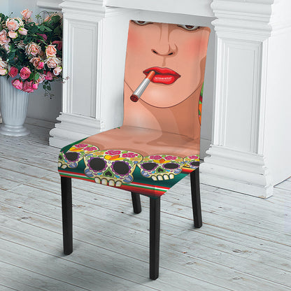 Frida Kahlo Serape Print Dining Chair Slipcover
