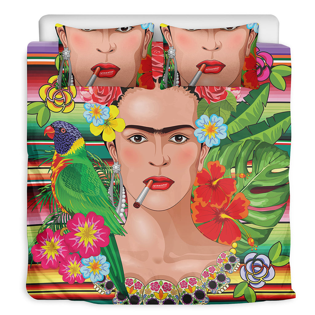 Frida Kahlo Serape Print Duvet Cover Bedding Set