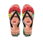 Frida Kahlo Serape Print Flip Flops