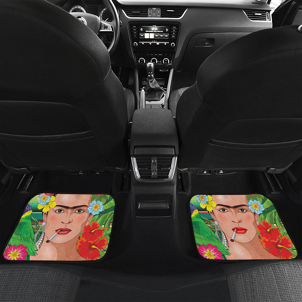 Frida Kahlo Serape Print Front and Back Car Floor Mats