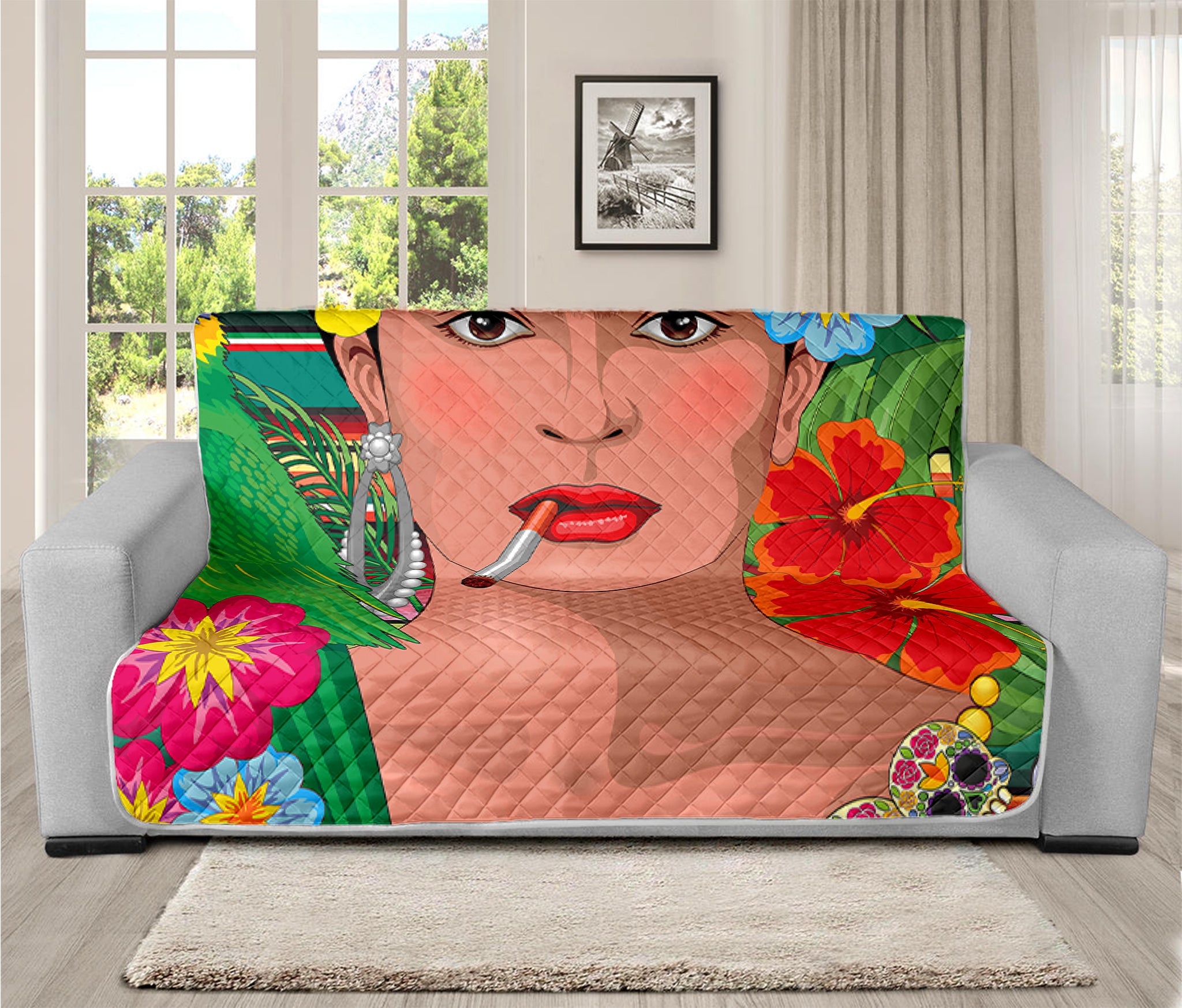 Frida Kahlo Serape Print Futon Protector