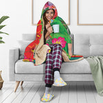 Frida Kahlo Serape Print Hooded Blanket