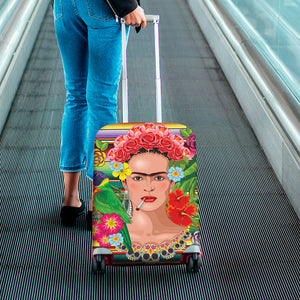 Frida Kahlo Serape Print Luggage Cover