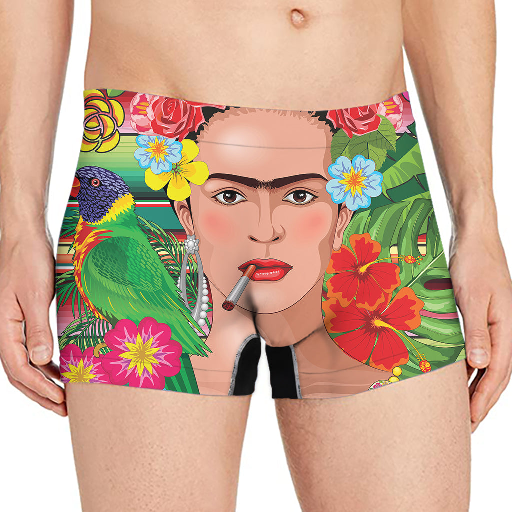 Frida Kahlo Serape Print Men's Boxer Briefs