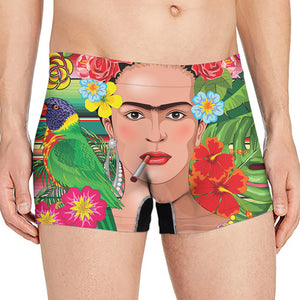 Frida Kahlo Serape Print Men's Boxer Briefs
