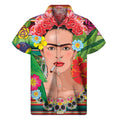 Frida Kahlo Serape Print Men's Short Sleeve Shirt