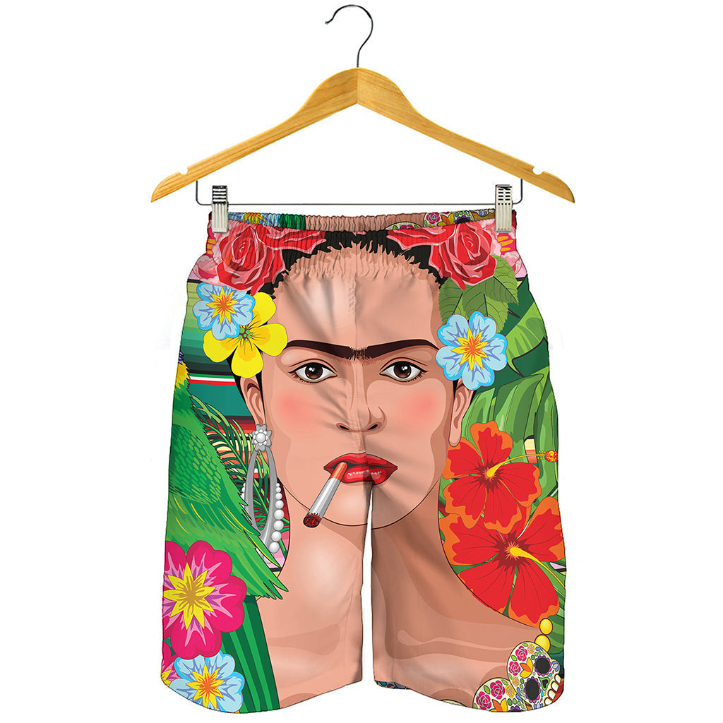Frida Kahlo Serape Print Men's Shorts
