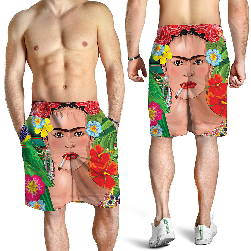 Frida Kahlo Serape Print Men's Shorts