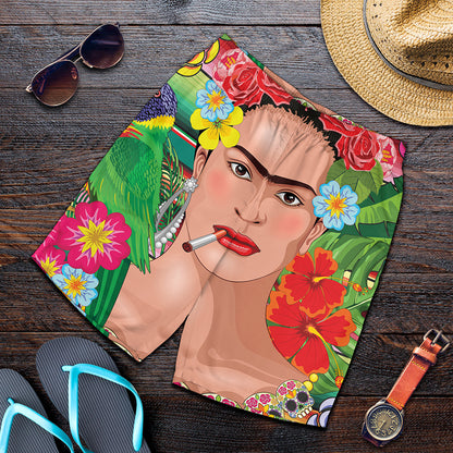 Frida Kahlo Serape Print Men's Shorts