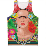 Frida Kahlo Serape Print Men's Tank Top