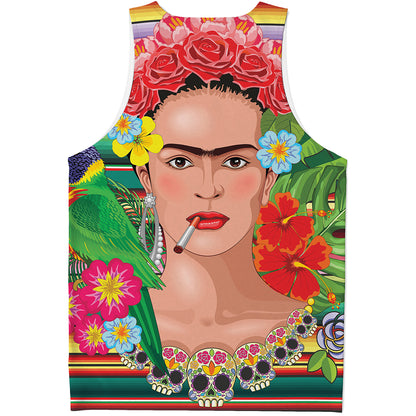 Frida Kahlo Serape Print Men's Tank Top