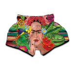 Frida Kahlo Serape Print Muay Thai Boxing Shorts