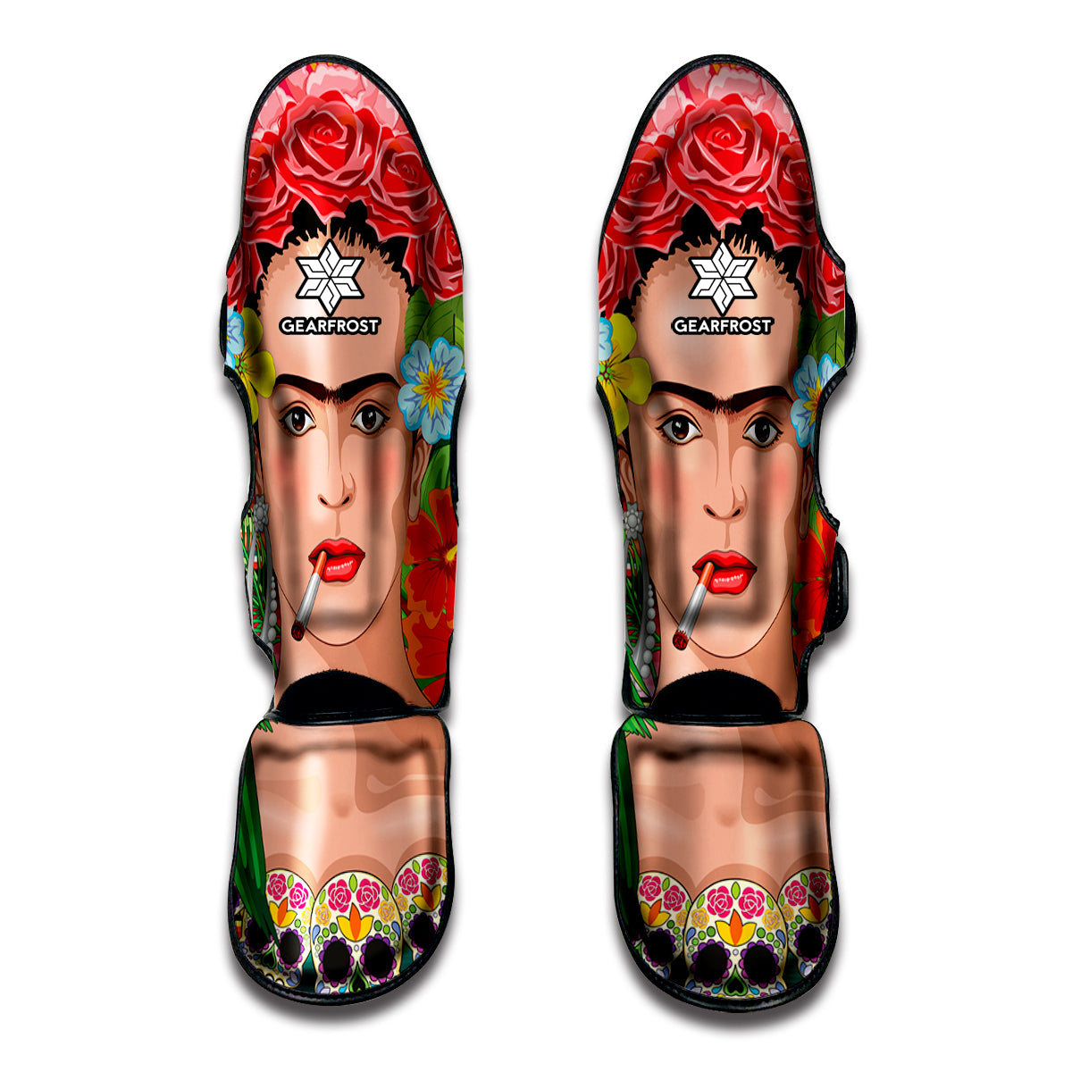 Frida Kahlo Serape Print Muay Thai Shin Guard