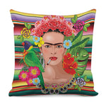Frida Kahlo Serape Print Pillow Cover