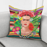 Frida Kahlo Serape Print Pillow Cover
