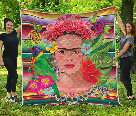 Frida Kahlo Serape Print Quilt