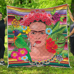 Frida Kahlo Serape Print Quilt