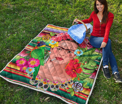 Frida Kahlo Serape Print Quilt