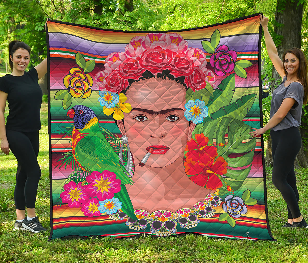 Frida Kahlo Serape Print Quilt