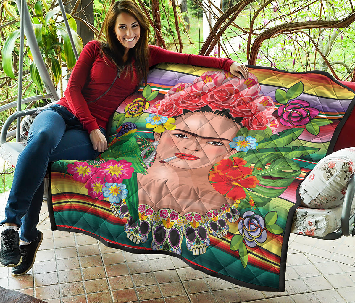 Frida Kahlo Serape Print Quilt