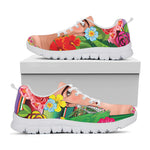 Frida Kahlo Serape Print White Sneakers