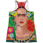 Frida Kahlo Serape Print Women's Racerback Tank Top