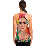 Frida Kahlo Serape Print Women's Racerback Tank Top