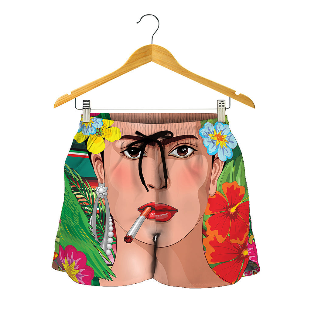 Frida Kahlo Serape Print Women's Shorts