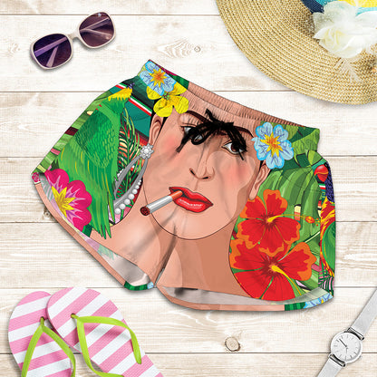 Frida Kahlo Serape Print Women's Shorts