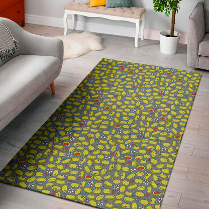 Frog Faces Pattern Print Area Rug