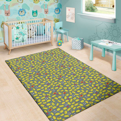 Frog Faces Pattern Print Area Rug