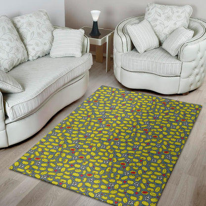 Frog Faces Pattern Print Area Rug