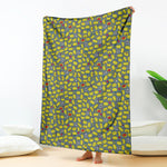 Frog Faces Pattern Print Blanket