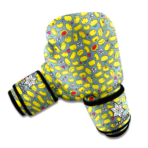 Frog Faces Pattern Print Boxing Gloves