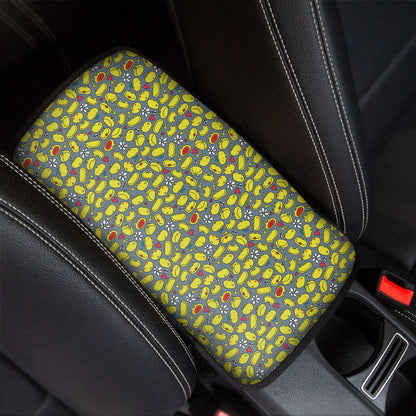 Frog Faces Pattern Print Car Center Console Cover