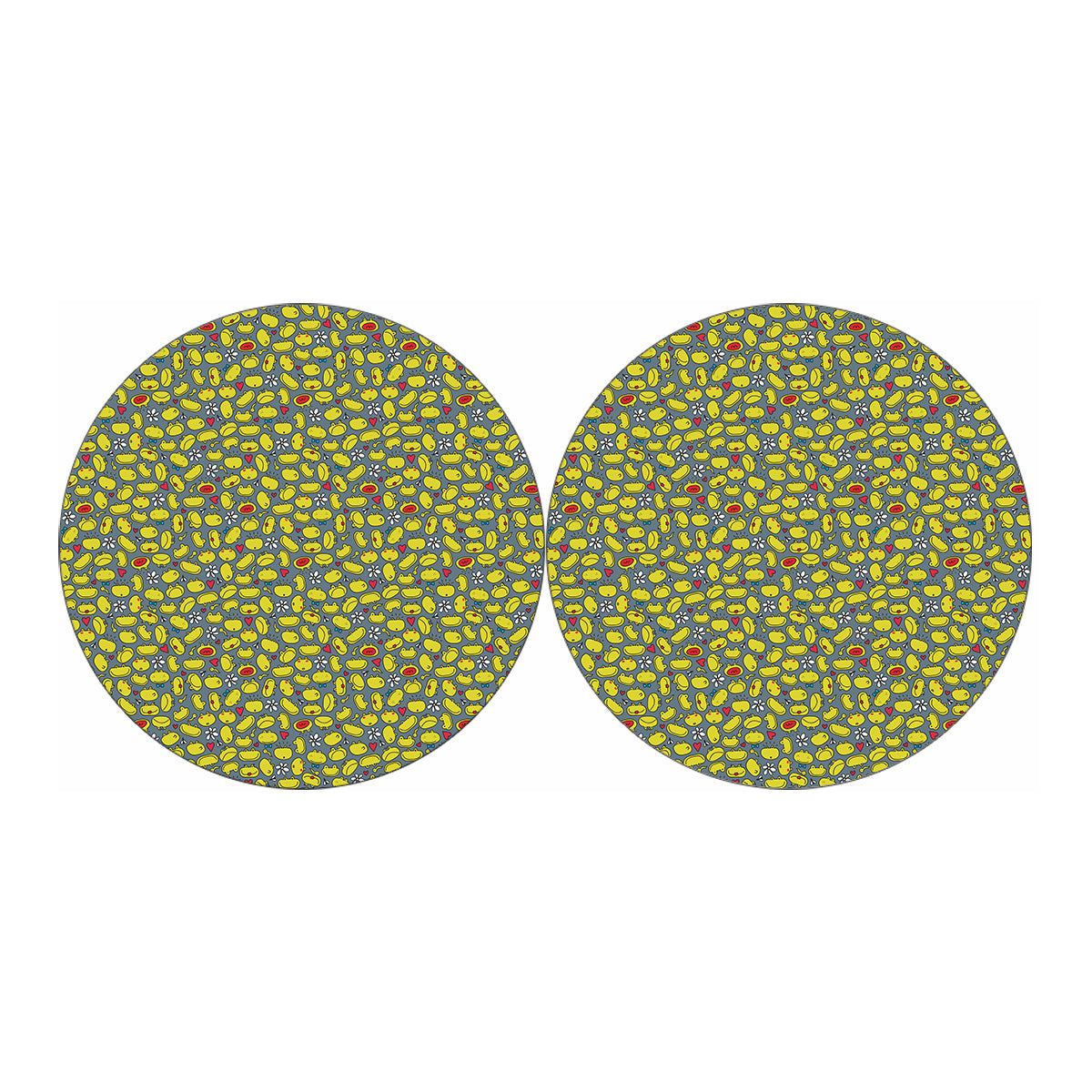 Frog Faces Pattern Print Car Coasters